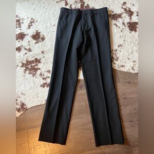 Hugo Boss Cagan Mens black Flat Front Dress Pants 32R